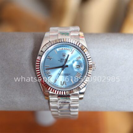 Rolex Day Date Ice Blue Mens Watch 40mm 2813 Movement Automatic Mechanical Stainless Steel Watches - Image 2