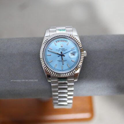 Rolex Day Date Ice Blue Mens Watch 40mm 2813 Movement Automatic Mechanical Stainless Steel Watches - Image 2