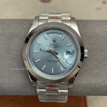 Rolex Day Date Ice Blue Mens Watch 40mm 2813 Movement Automatic Mechanical Stainless Steel Watches