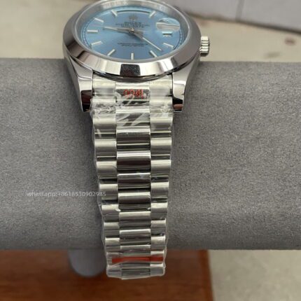 Rolex Day Date Ice Blue Mens Watch 40mm 2813 Movement Automatic Mechanical Stainless Steel Watches - Image 5