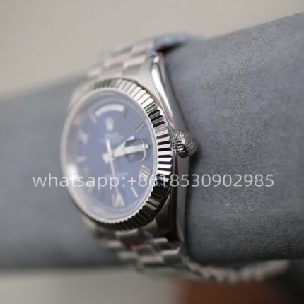Rolex Day Date Blue Dial Mens Watch 40mm 2813 Movement Automatic Mechanical Stainless Steel Watches - Image 3