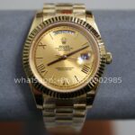 Rolex Day Date Yellow Gold Mens Watch 40mm 2813 Movement Automatic Mechanical Stainless Steel Watches