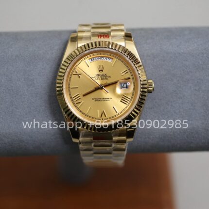 Rolex Day Date Yellow Gold Mens Watch 40mm 2813 Movement Automatic Mechanical Stainless Steel Watches - Image 2