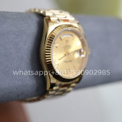 Rolex Day Date Yellow Gold Mens Watch 40mm 2813 Movement Automatic Mechanical Stainless Steel Watches - Image 4