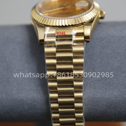 Rolex Day Date Yellow Gold Mens Watch 40mm 2813 Movement Automatic Mechanical Stainless Steel Watches - Image 5