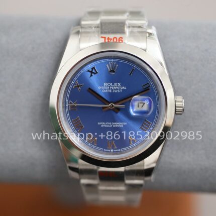 Rolex Datejust Blue Roman Dial Mens Watch 41mm Shanghai Movement Automatic Mechanical Stainless Steel Watches - Image 2