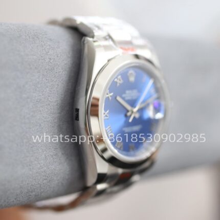 Rolex Datejust Blue Roman Dial Mens Watch 41mm Shanghai Movement Automatic Mechanical Stainless Steel Watches - Image 4