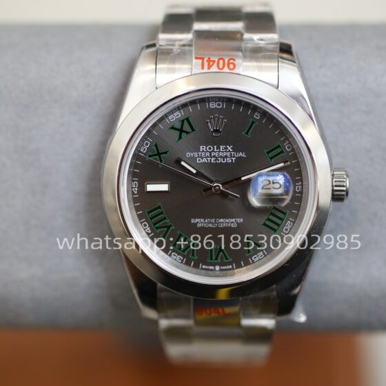 Rolex Datejust Grey Roman Dial Mens Watch 41mm Shanghai Movement Automatic Mechanical Stainless Steel Watches