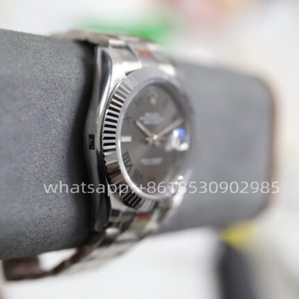 Rolex Datejust Grey Roman Dial Mens Watch 41mm Shanghai Movement Automatic Mechanical Stainless Steel Watches - Image 5