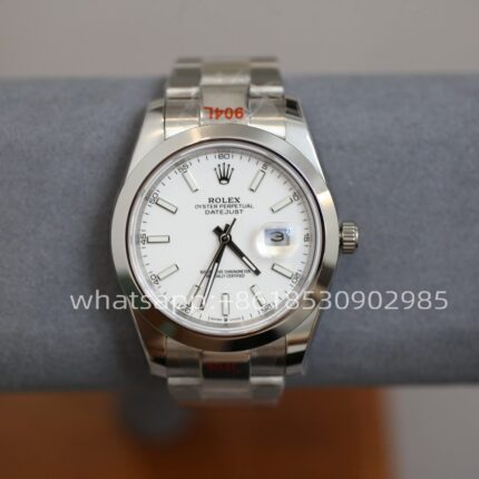 Rolex Datejust White Dial Mens Watch 41mm Shanghai Movement Automatic Mechanical Stainless Steel Watches - Image 2