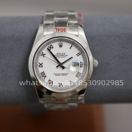 Rolex Datejust White Dial Mens Watch 41mm Shanghai Movement Automatic Mechanical Stainless Steel Watches - Image 2
