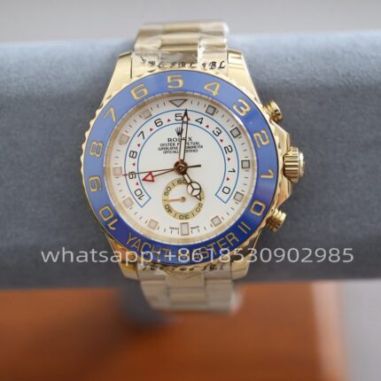 Rolex Yacht-Master Mens Watch Yellow Gold 44mm Shanghai Movement Automatic Mechanical Stainless Steel Watches - Image 2