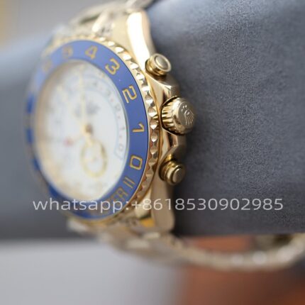 Rolex Yacht-Master Mens Watch Yellow Gold 44mm Shanghai Movement Automatic Mechanical Stainless Steel Watches - Image 3