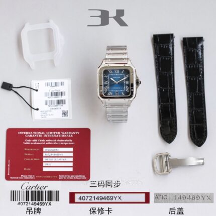 Cartier Santos De Cartier Mens Watch 40mm Cal.MIYOTA9015 Movement Automatic Mechanical Stainless Steel Watches 3K Factory - Image 9