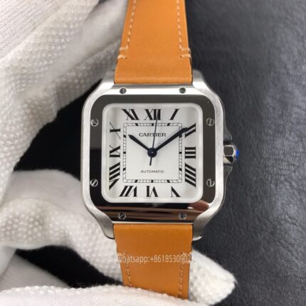 Cartier Santos De Cartier Mens Watch 40mm Cal.9015 Movement Automatic Mechanical Stainless Steel Watches V6 Factory