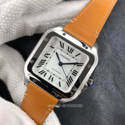 Cartier Santos De Cartier Mens Watch 40mm Cal.9015 Movement Automatic Mechanical Stainless Steel Watches V6 Factory - Image 3