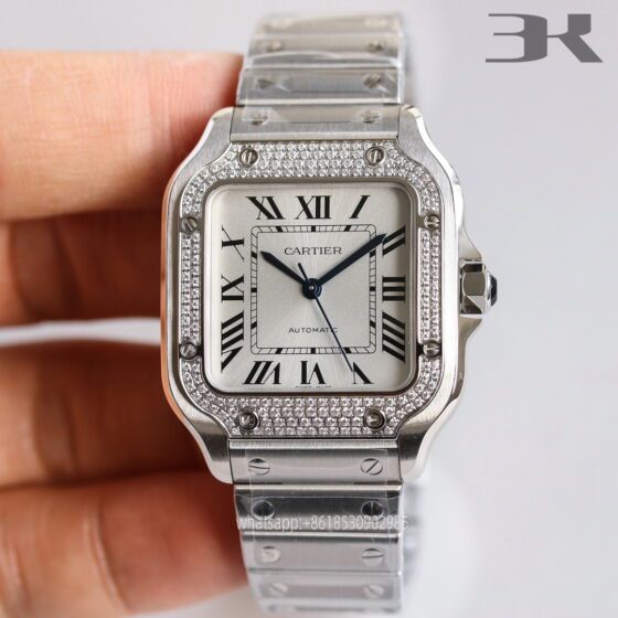 Cartier Santos De Cartier Mens Watch 40mm Cal.MIYOTA9015 Movement Automatic Mechanical Stainless Steel Watches 3K Factory