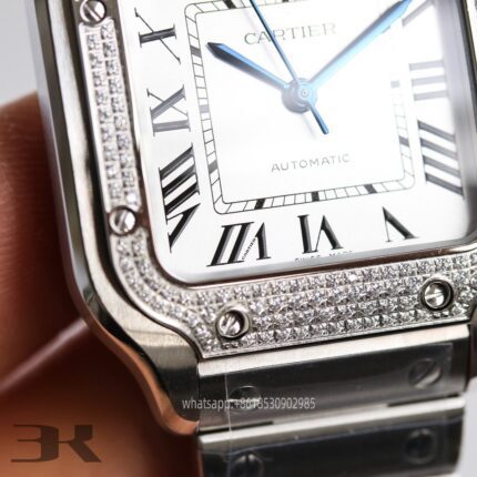 Cartier Santos De Cartier Mens Watch 40mm Cal.MIYOTA9015 Movement Automatic Mechanical Stainless Steel Watches 3K Factory - Image 4