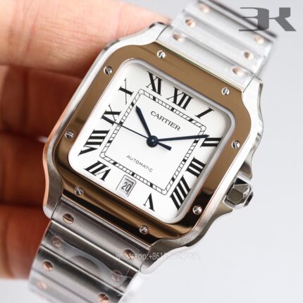 Cartier Santos De Cartier Mens Watch 40mm Cal.MIYOTA9015 Movement Automatic Mechanical Stainless Steel Watches 3K Factory - Image 2