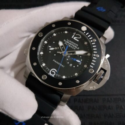 Panerai Submersible Mens Watch 47mm Automatic Mechanical Movement Stainless Steel Watches - Image 3