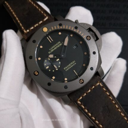 Panerai Submersible Mens Watch 47mm Automatic Mechanical Movement Stainless Steel Watches - Image 2