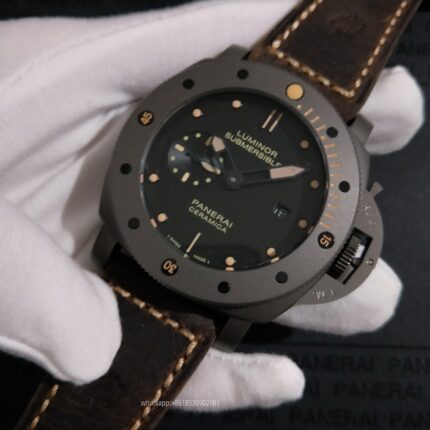 Panerai Submersible Mens Watch 47mm Automatic Mechanical Movement Stainless Steel Watches - Image 3