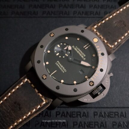 Panerai Submersible Mens Watch 47mm Automatic Mechanical Movement Stainless Steel Watches - Image 4
