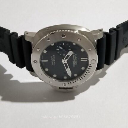 Panerai Submersible Mens Watch 47mm Automatic Mechanical Movement Stainless Steel Watches - Image 4