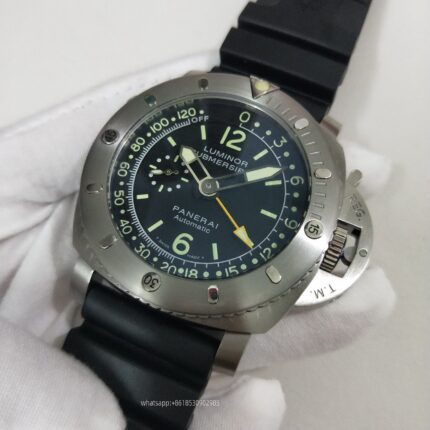 Panerai Submersible Mens Watch 47mm Automatic Mechanical Movement Stainless Steel Watches - Image 2