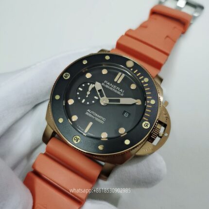 Panerai Submersible Mens Watch 47mm Automatic Mechanical Movement Stainless Steel Watches - Image 2