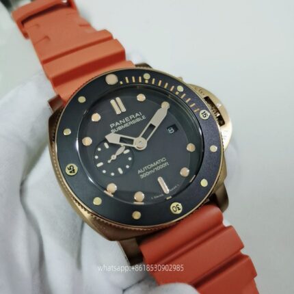 Panerai Submersible Mens Watch 47mm Automatic Mechanical Movement Stainless Steel Watches - Image 3