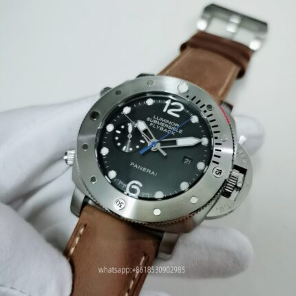 Panerai Submersible Mens Watch 47mm Automatic Mechanical Movement Stainless Steel Watches - Image 3