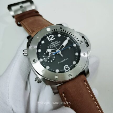 Panerai Submersible Mens Watch 47mm Automatic Mechanical Movement Stainless Steel Watches - Image 2