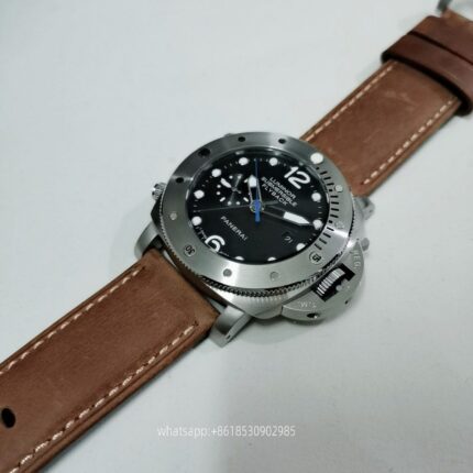 Panerai Submersible Mens Watch 47mm Automatic Mechanical Movement Stainless Steel Watches - Image 6