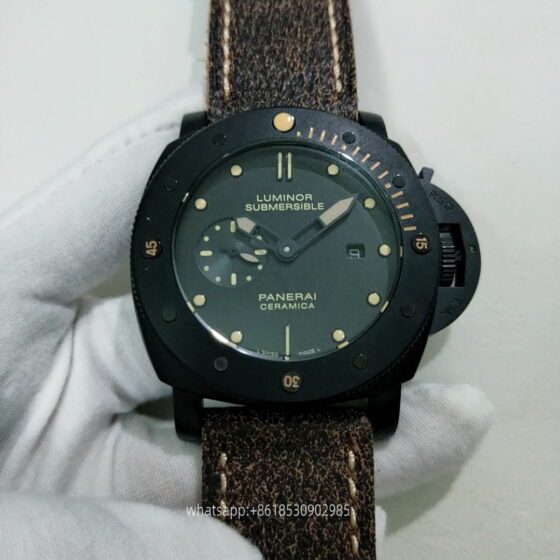 Panerai Submersible Mens Watch 47mm Automatic Mechanical Movement Stainless Steel Watches