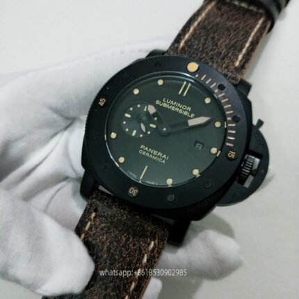 Panerai Submersible Mens Watch 47mm Automatic Mechanical Movement Stainless Steel Watches - Image 2
