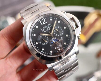 Panerai Luminor Mens Watch 44mm Cal.9100 Automatic Mechanical Movement Stainless Steel Watches - Image 2