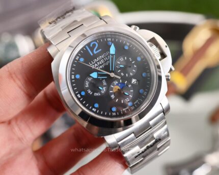 Panerai Luminor Mens Watch 44mm Cal.9100 Automatic Mechanical Movement Stainless Steel Watches - Image 3