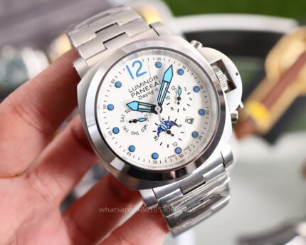 Panerai Luminor Mens Watch 44mm Cal.9100 Automatic Mechanical Movement Stainless Steel Watches - Image 4