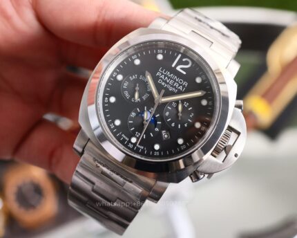 Panerai Luminor Mens Watch 44mm Cal.9100 Automatic Mechanical Movement Stainless Steel Watches - Image 5