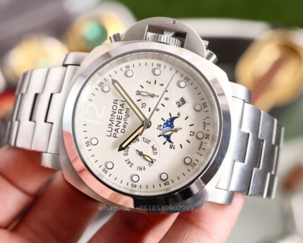 Panerai Luminor Mens Watch 44mm Cal.9100 Automatic Mechanical Movement Stainless Steel Watches V7 Factory - Image 6