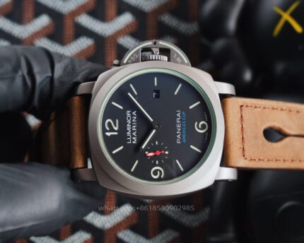 Panerai Luminor Mens Watch 44mm Cal. 2555 Automatic Mechanical Movement Stainless Steel Watches - Image 4