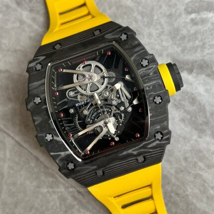 Richard Mille Mens Watch 50x43mm Automatic Mechanical Movement Stainless Steel Watches - Image 4