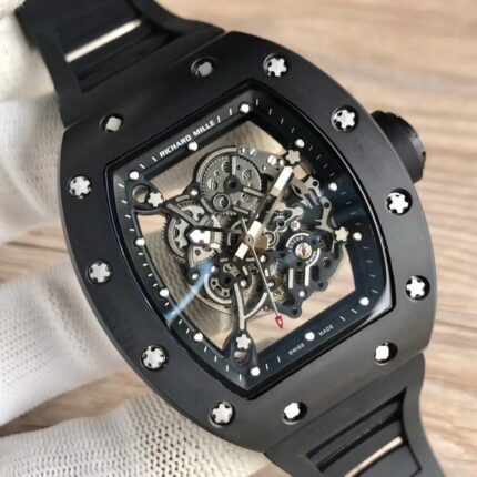 Richard Mille Mens Watch 50x43mm Automatic Mechanical Movement Stainless Steel Watches - Image 3
