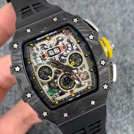 Richard Mille Mens Watch 50x43mm Automatic Mechanical Movement Stainless Steel Watches - Image 4