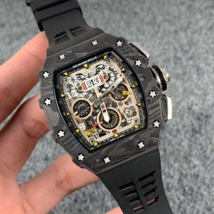 Richard Mille Mens Watch 50x40mm Automatic Mechanical Movement Stainless Steel Watches - Image 2