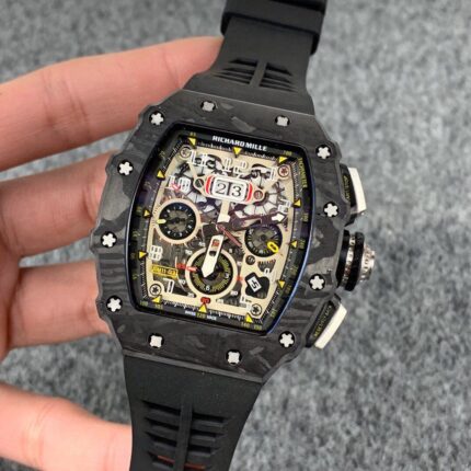 Richard Mille Mens Watch 50x40mm Automatic Mechanical Movement Stainless Steel Watches - Image 3