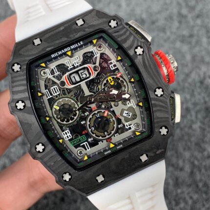 Richard Mille Mens Watch 50x40mm Automatic Mechanical Movement Stainless Steel Watches - Image 4