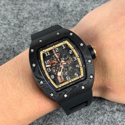 Richard Mille Mens Watch 50x43mm Automatic Mechanical Movement Stainless Steel Watches - Image 2