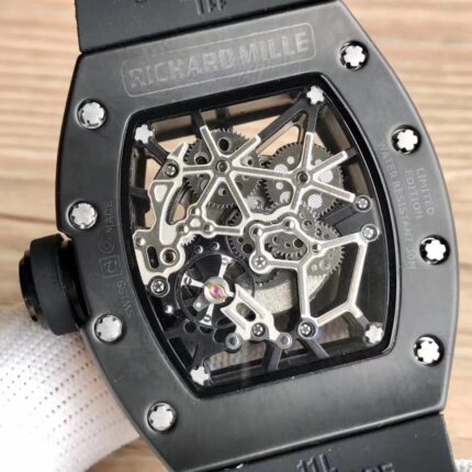 Richard Mille Mens Watch 42.7x50mm Automatic Mechanical Movement Stainless Steel Watches - Image 5